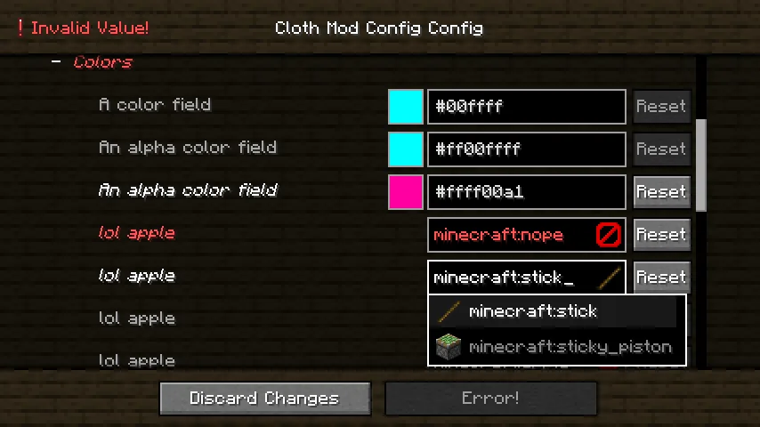 Cloth Config API (Fabric/Forge/NeoForge) — Cloth Config API (Fabric/Forge/NeoForge) screenshot