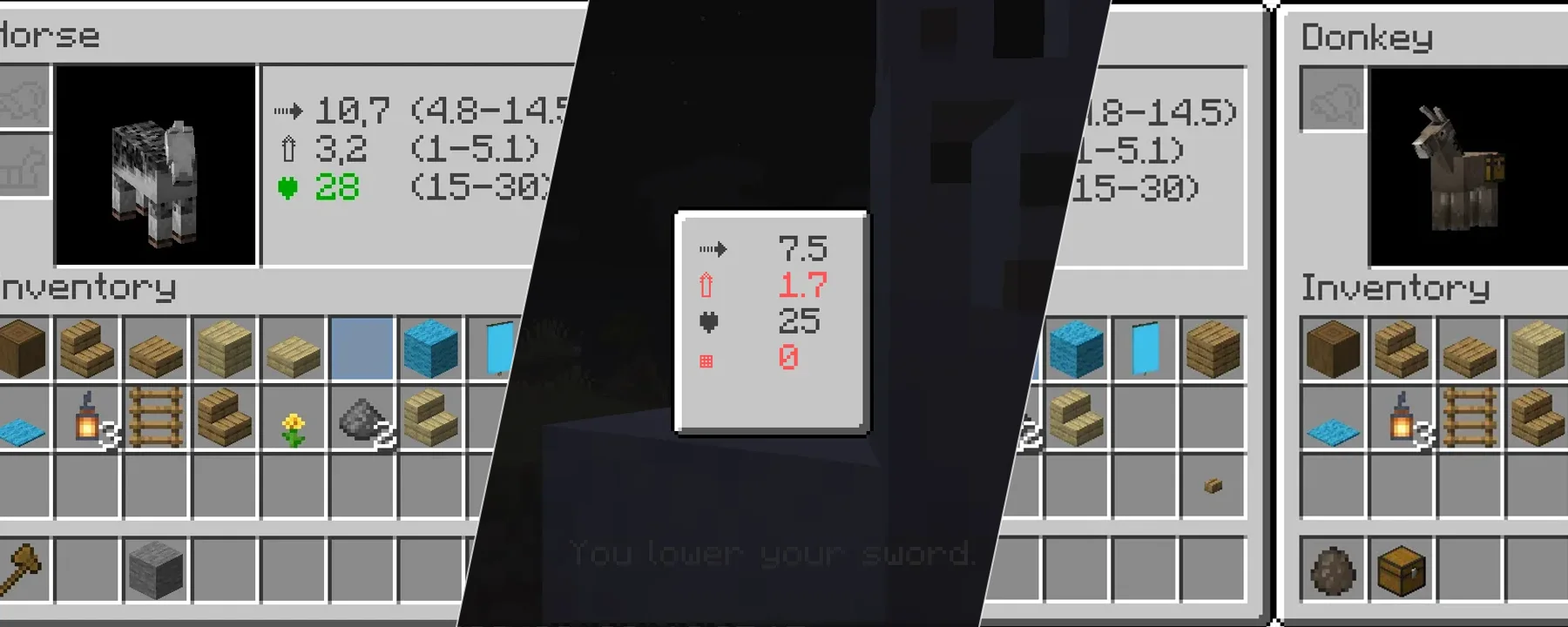 Horse Stats Vanilla (Fabric) — Horse Stats Vanilla (Fabric) screenshots 1–3