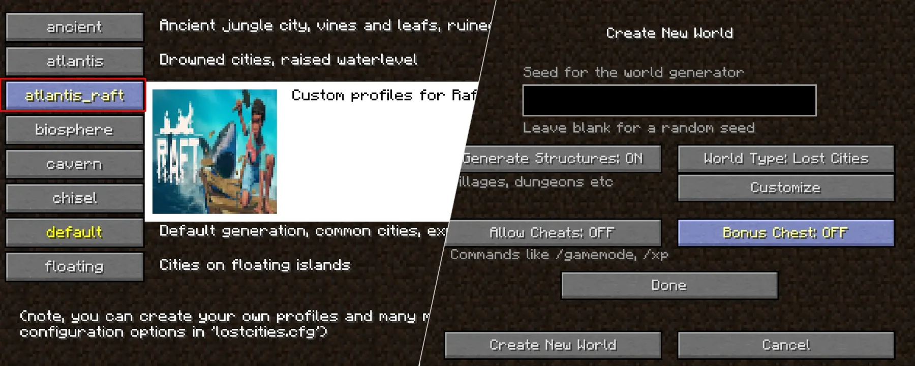 RaftPack — RaftPack screenshots 1–2