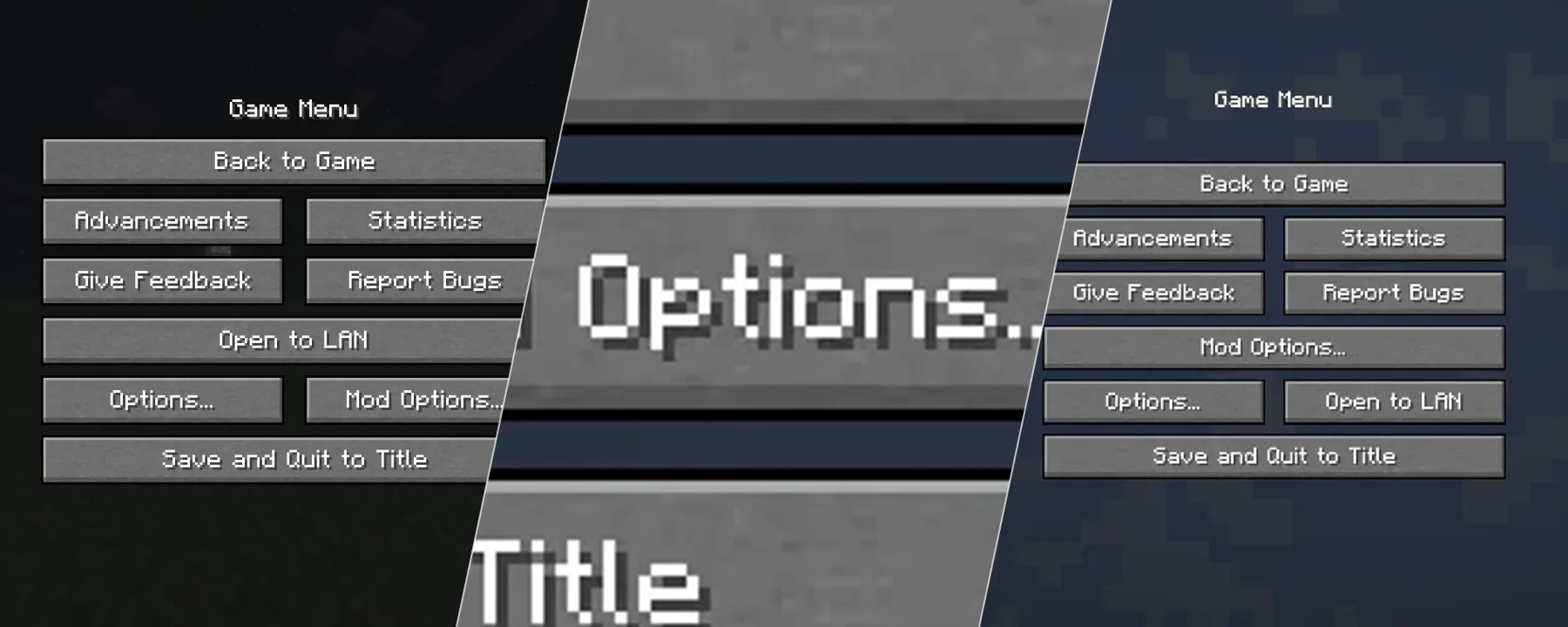 Game Menu Mod Option [Forge] — Game Menu Mod Option [Forge] screenshots 1–3