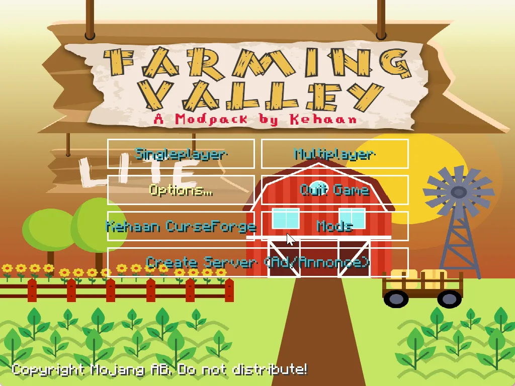 Farming Valley - Lite — Menu