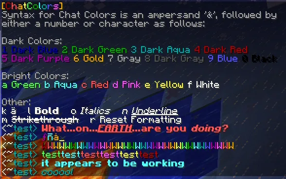 ChatColors — ChatColors v 1.4
