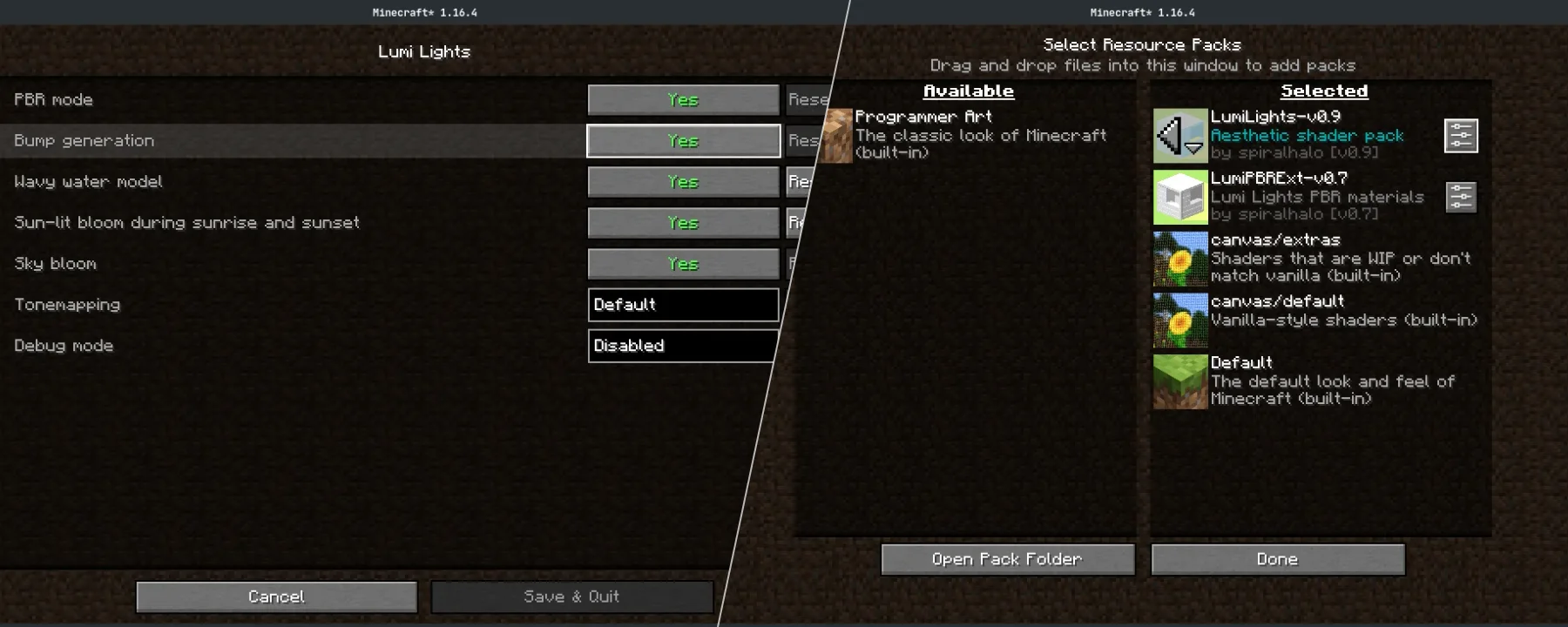Respackopts — Respackopts screenshots 1–2