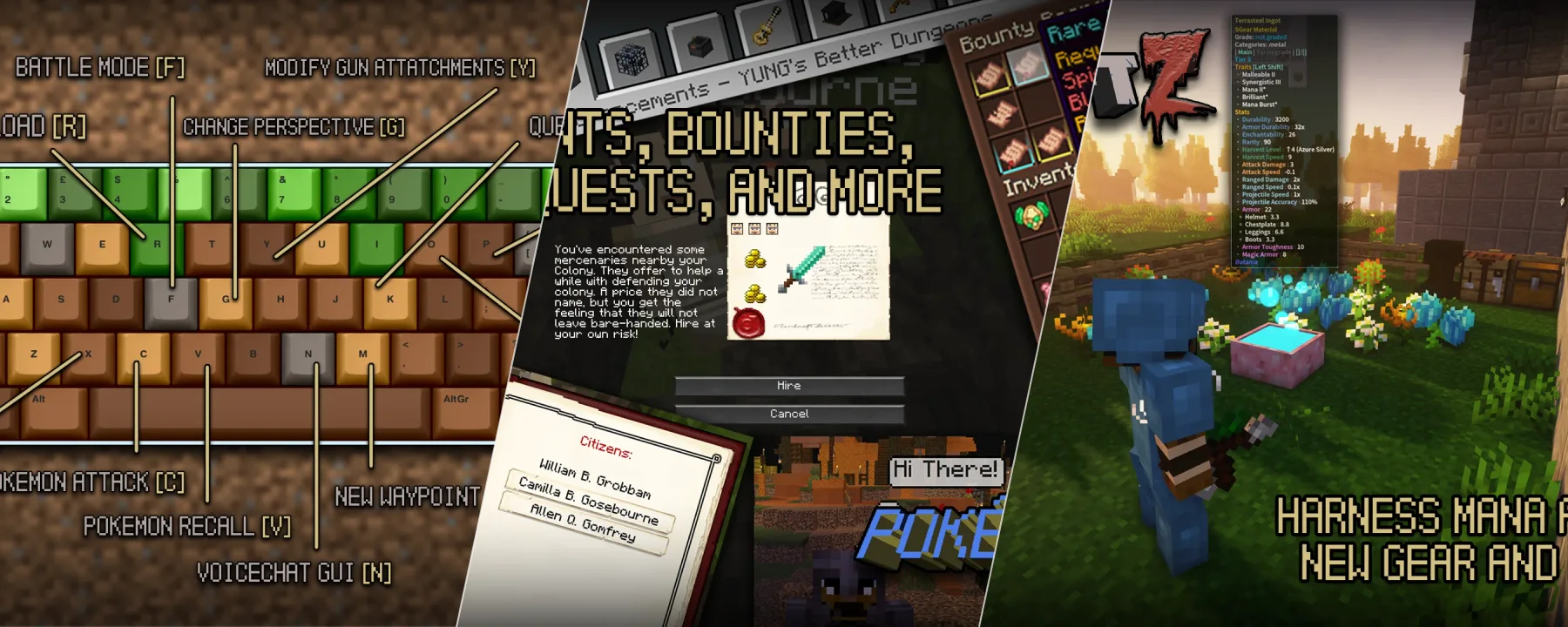 PokecraftZ (A Pokémon Zombie Survival RPG) — PokecraftZ (A Pokémon Zombie Survival RPG) screenshots 1–3
