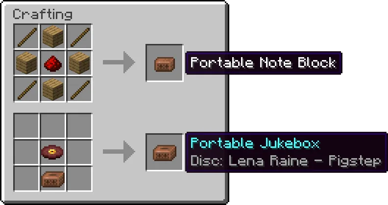 Portable Jukebox — Crafting