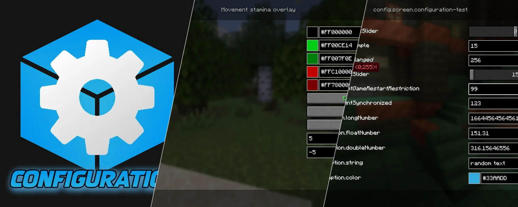 Configuration — Configuration screenshots 1–3