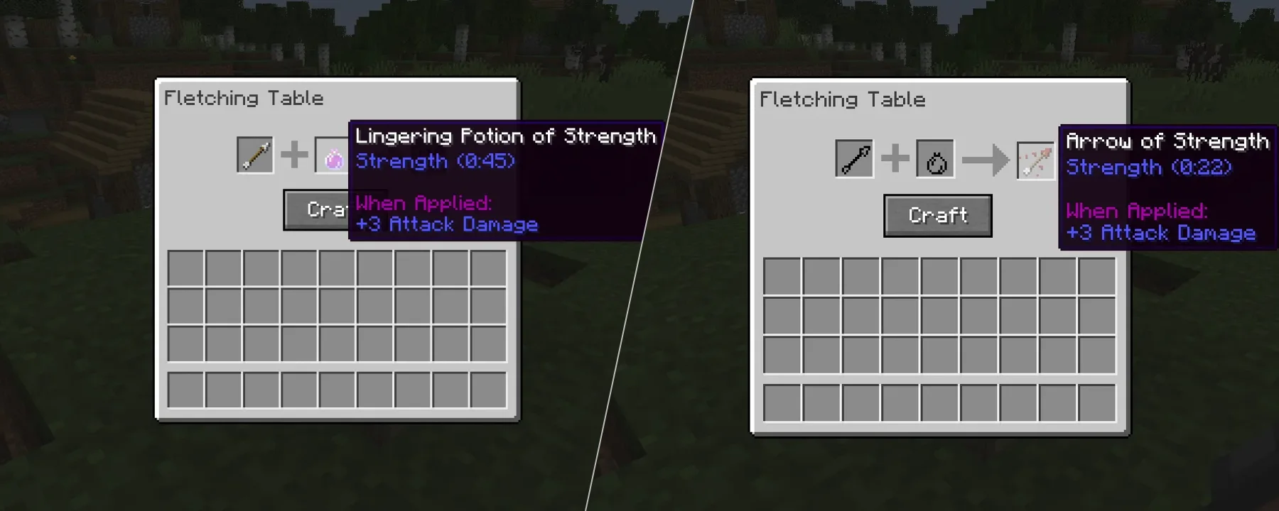 The Fletching Table Mod — The Fletching Table Mod screenshots 1–2