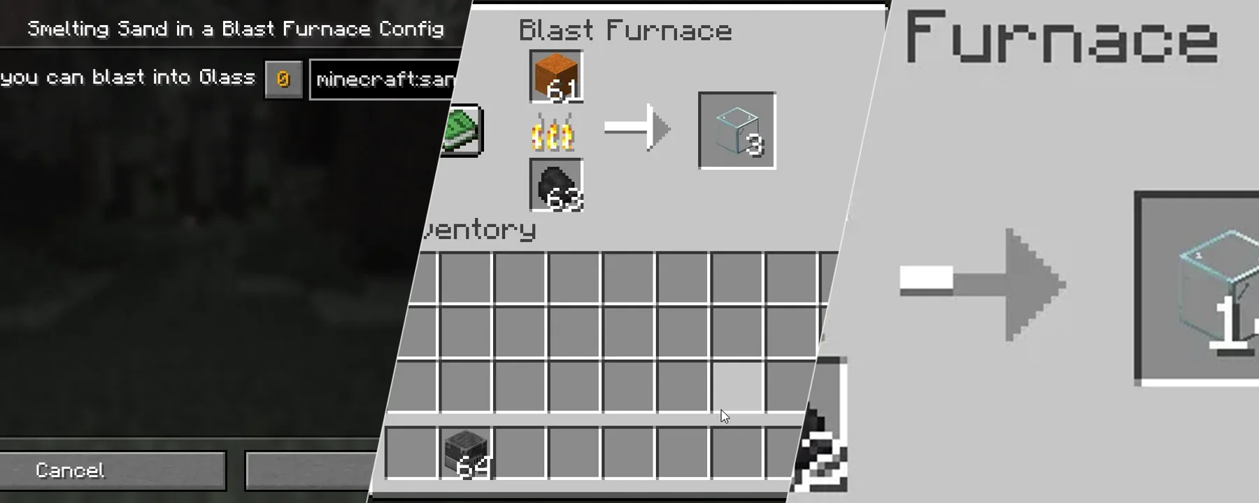 Smelting Sand in a Blast Furnace [Fabric/Forge/NeoForge] — Smelting Sand in a Blast Furnace [Fabric/Forge/NeoForge] screenshots 1–3