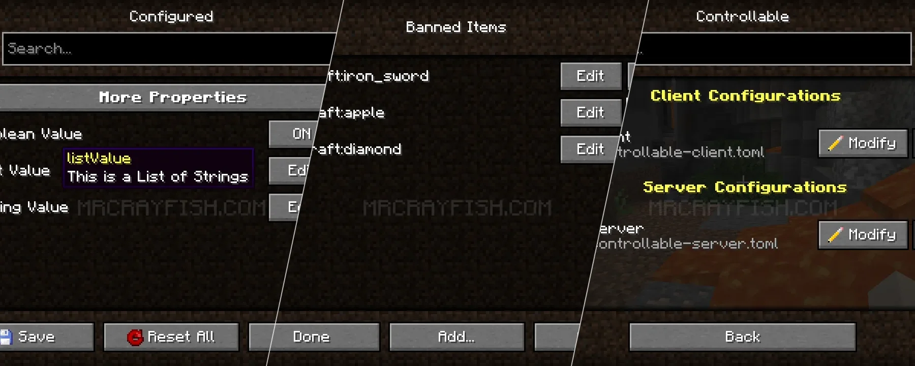 Configured — Configured screenshots 4–6