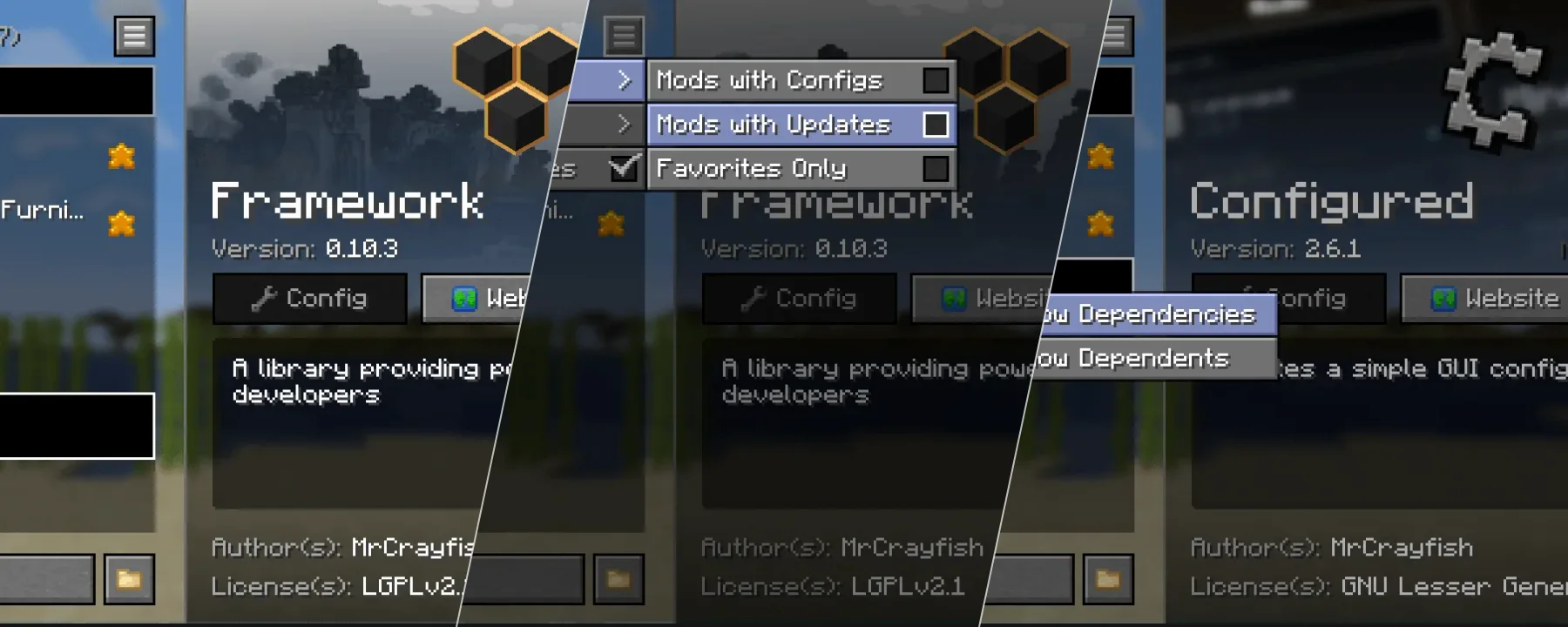 Catalogue — Catalogue screenshots 1–3