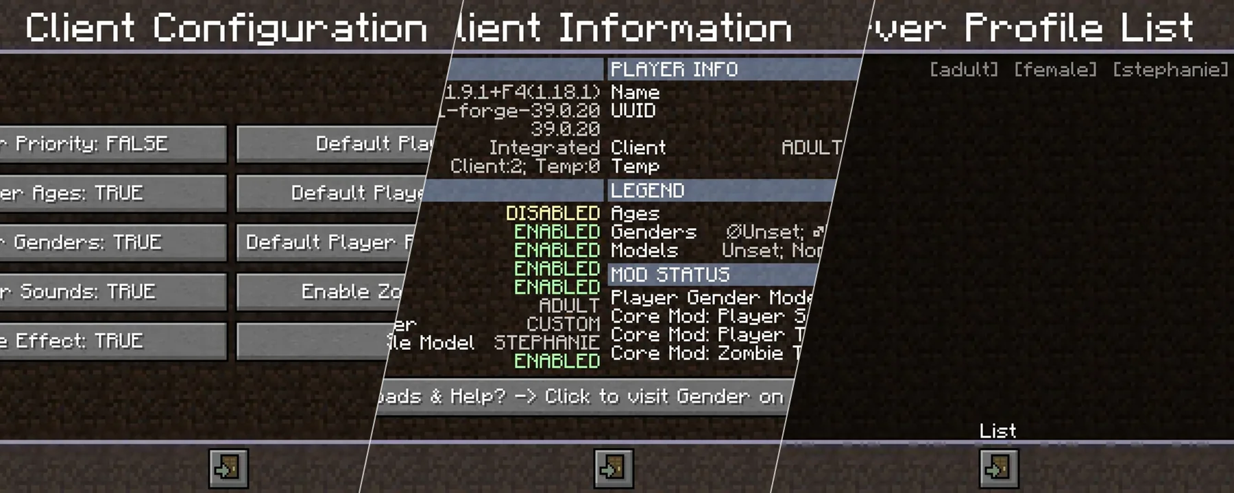 Female Gender & Age Mod — Female Gender & Age Mod screenshots 1–3