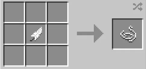 Feather to string — Crafting recipe