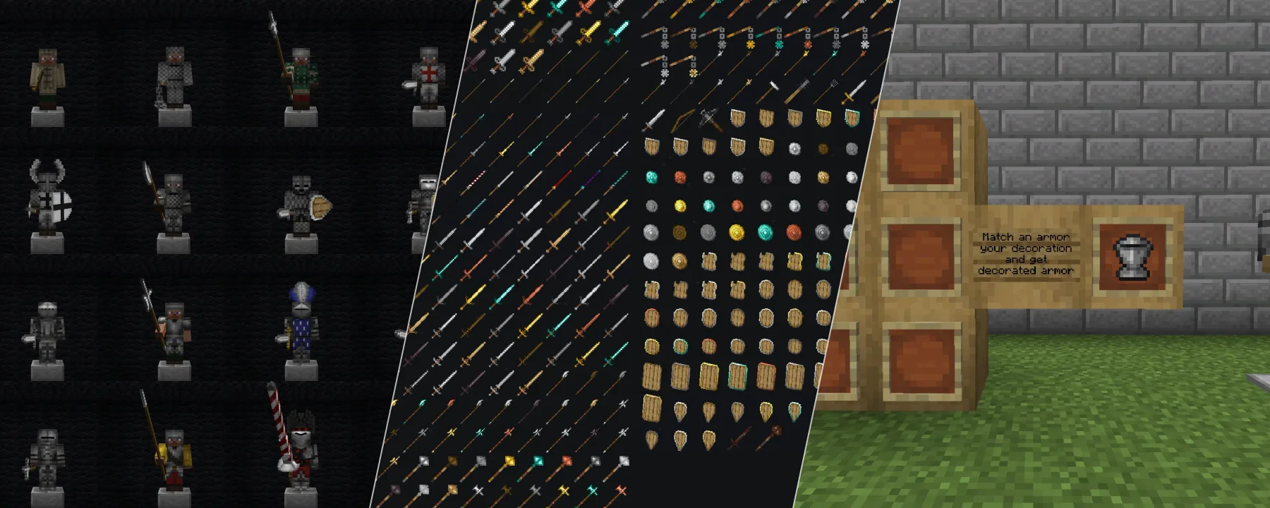 Epic Knights: Shields, Armor and Weapons [Fabric/Forge/NeoForge] — Epic Knights: Shields, Armor and Weapons [Fabric/Forge/NeoForge] screenshots 1–3