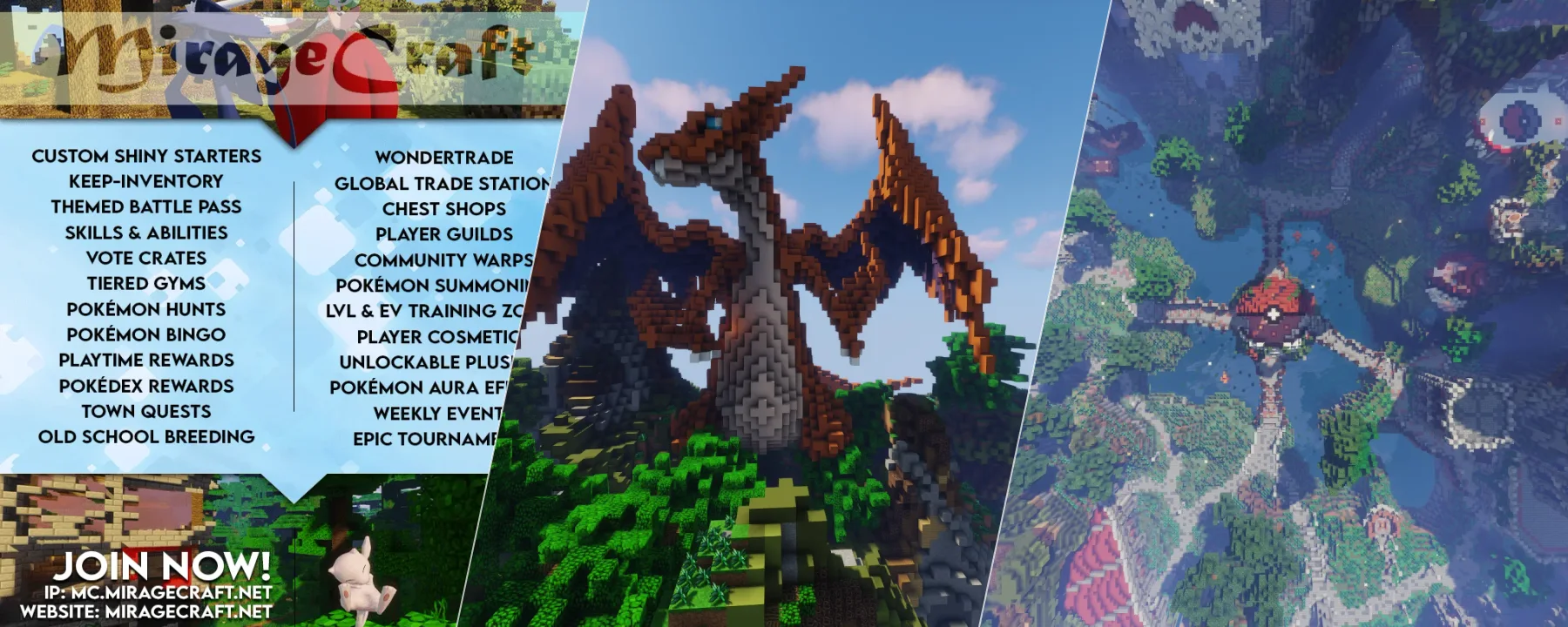 MirageCraft Pixelmon — MirageCraft Pixelmon screenshots 1–3