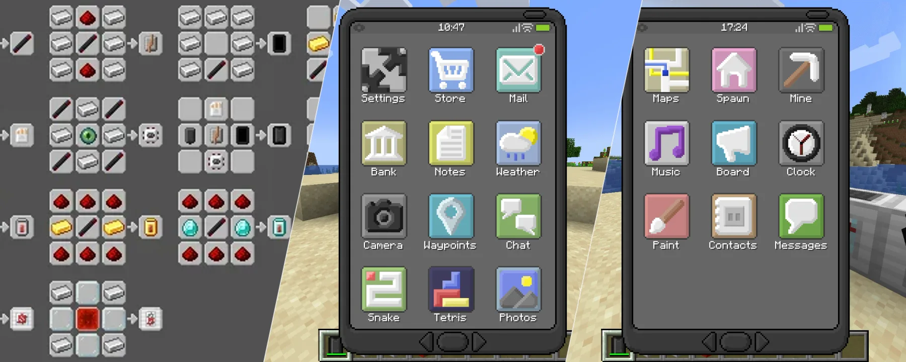 (Forge, 1.20.1) EyeMod - A Working Phone in Minecraft — (Forge, 1.20.1) EyeMod - A Working Phone in Minecraft screenshots 1–3