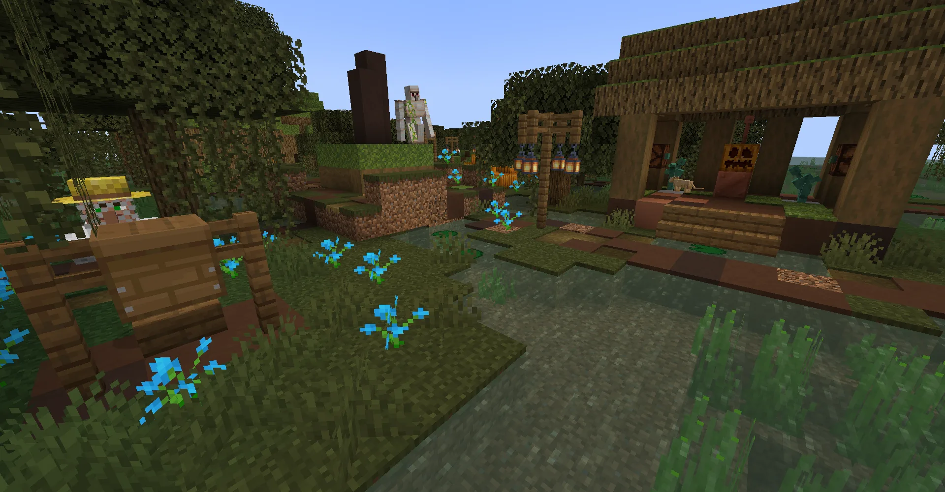 Repurposed Structures - Friends and Foes Compat Datapack — Copper Golem and Beekeeper in Swamp Village!