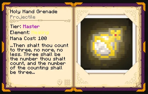 Wizardry - Necromancer's Delight — Holy Hand Grenade Spell