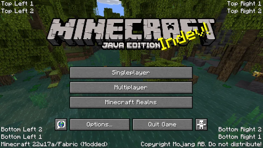 Main Menu Credits — Main Menu Credits screenshot