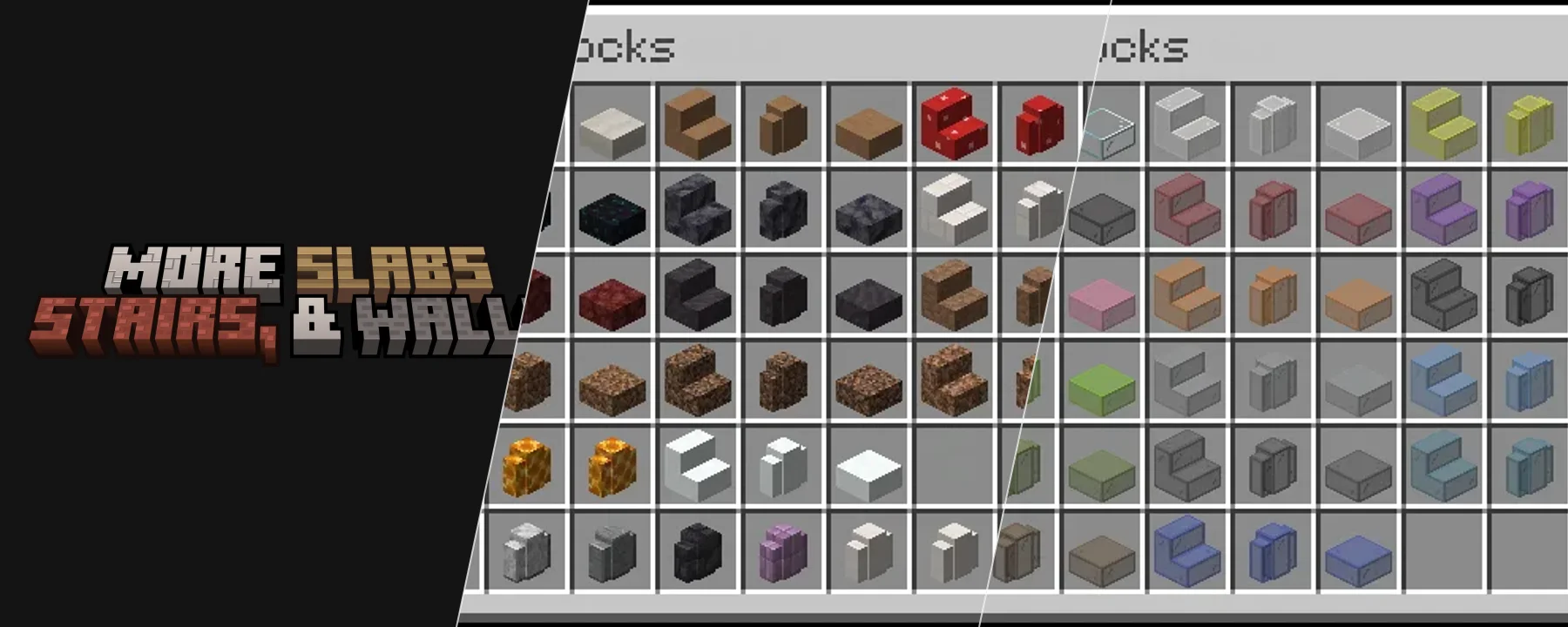 More Slabs, Stairs, and Walls — More Slabs, Stairs, and Walls screenshots 1–3