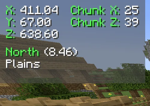Coordinates Display — HUD