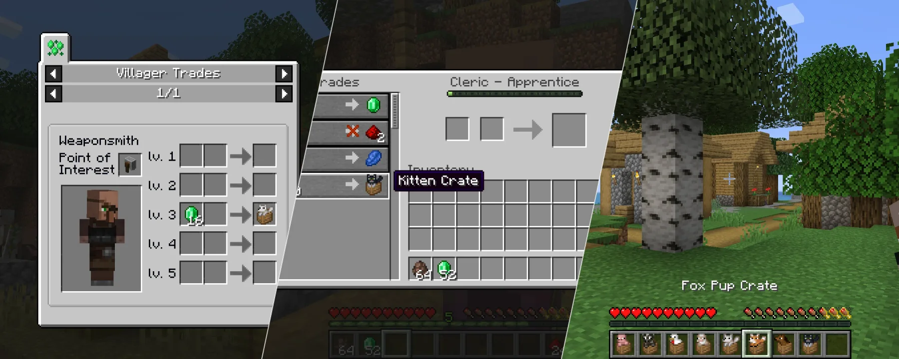 Villagers Sell Animals [NoCube's Mods] — Villagers Sell Animals [NoCube's Mods] screenshots 1–3