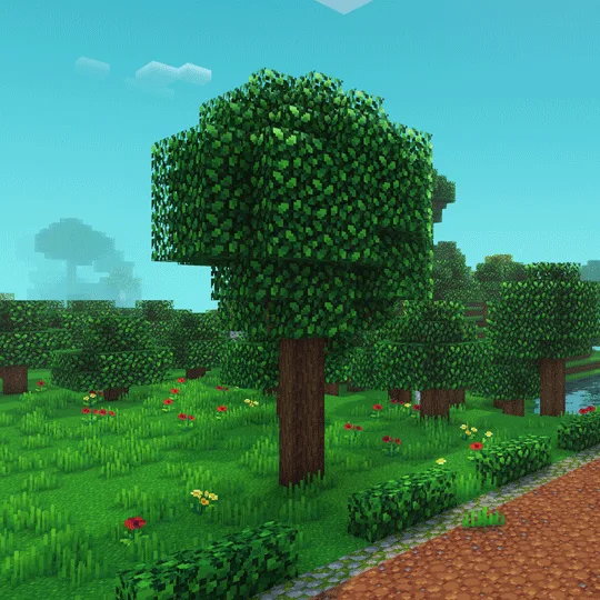 Whimscape Leaves Add-on — Comparison GIF
