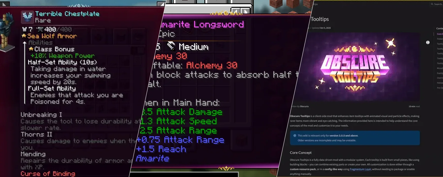 Obscure Tooltips — Obscure Tooltips screenshots 7–9