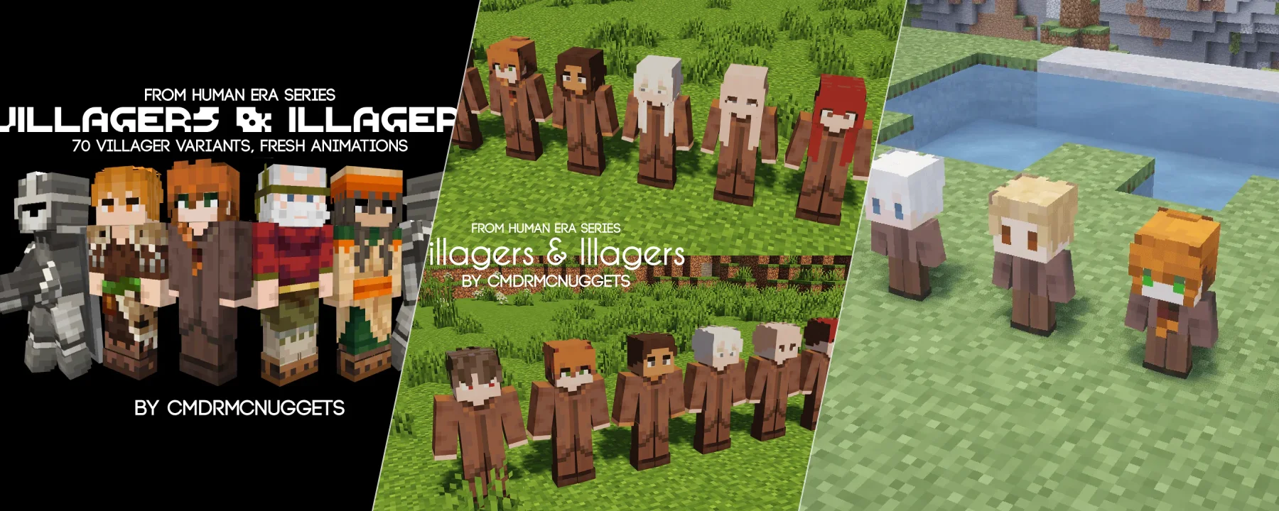 [ Java ] Human Era: Villagers & Illagers X Fresh Animations — [ Java ] Human Era: Villagers & Illagers X Fresh Animations screenshots 1–3