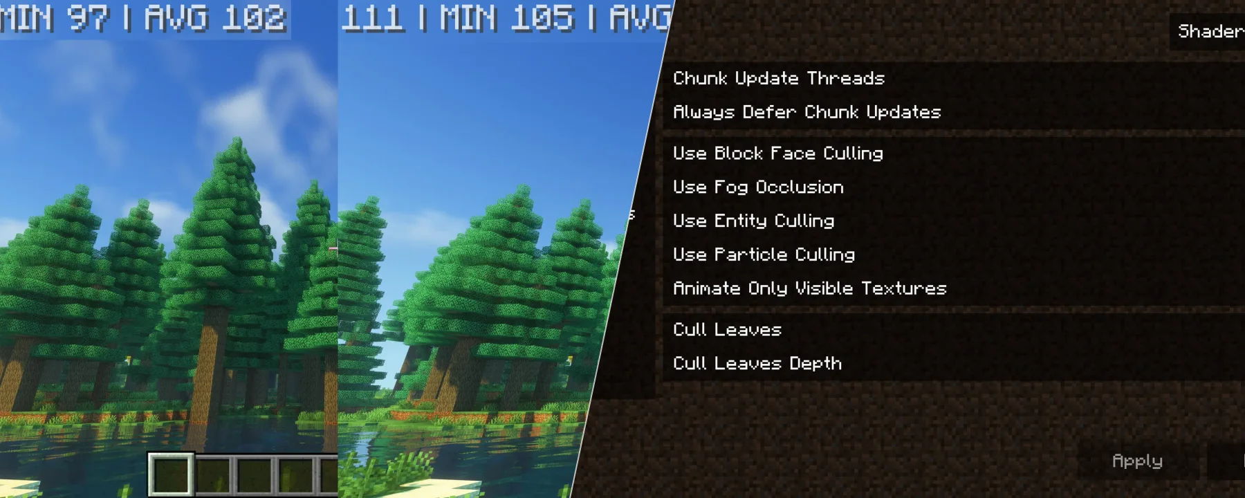 CullLessLeaves Reforged (Unofficial) — CullLessLeaves Reforged (Unofficial) screenshots 1–2