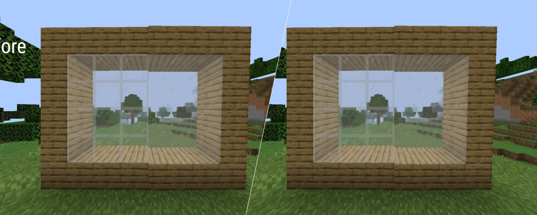 Borderless Glass (No OptiFine Needed) Bedrock Support! — Borderless Glass (No OptiFine Needed) Bedrock Support! screenshots 1–2