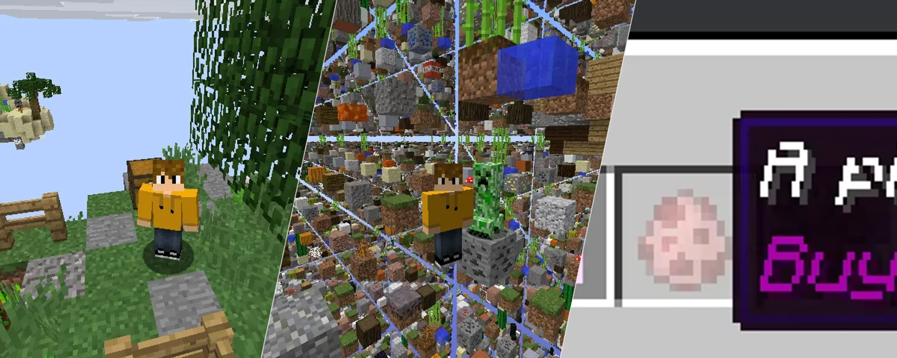 A Skyblock — A Skyblock screenshots 1–3