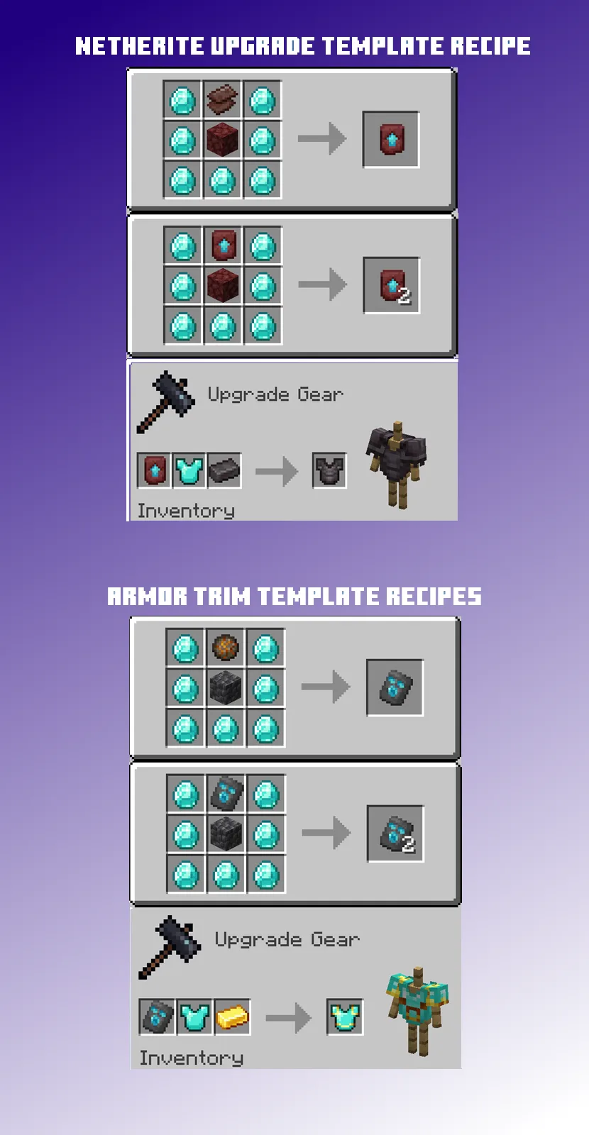 DarkSmithing - RPG Smithing Template Recipes (Armor Trims) — Screenshot