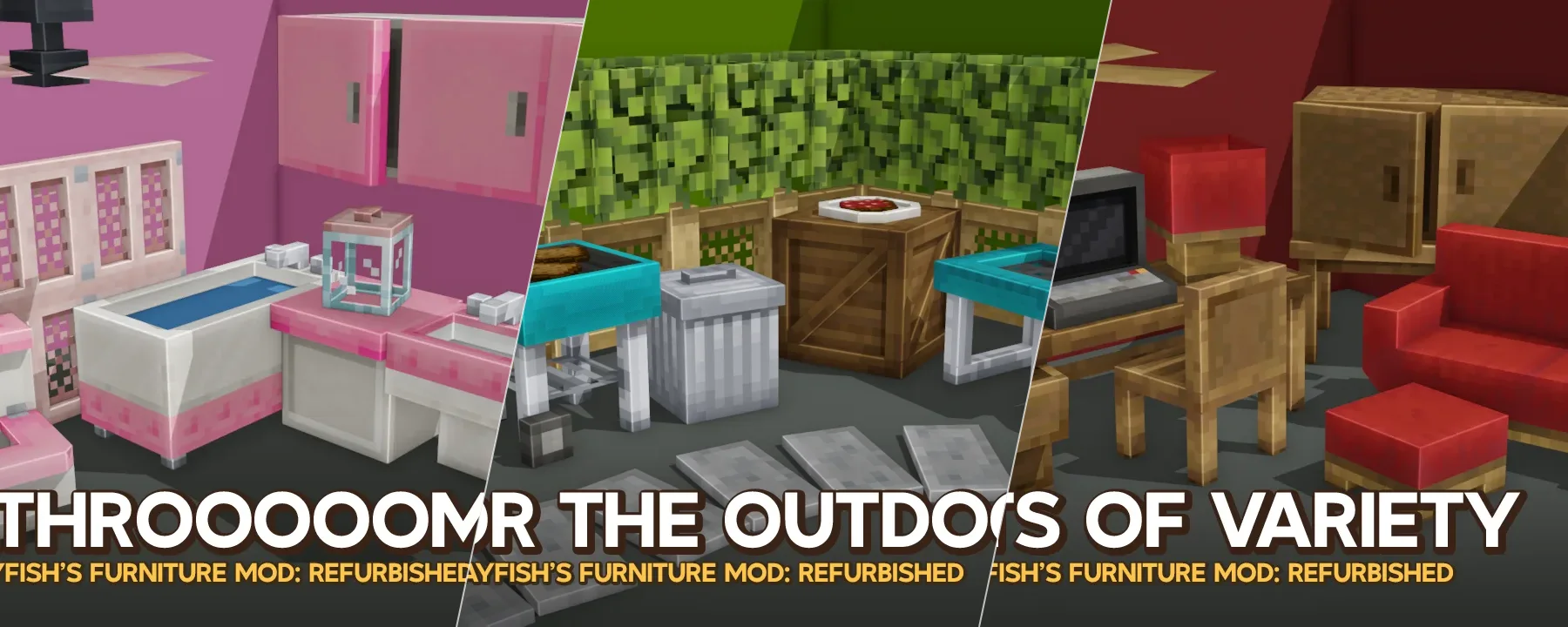 MrCrayfish's Furniture Mod: Refurbished — MrCrayfish's Furniture Mod: Refurbished screenshots 1–3