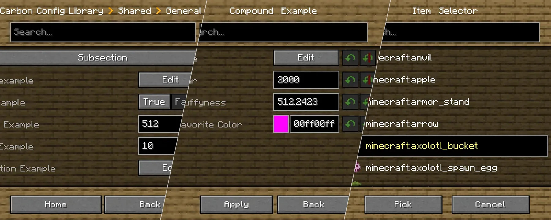 Carbon Config — Carbon Config screenshots 1–3