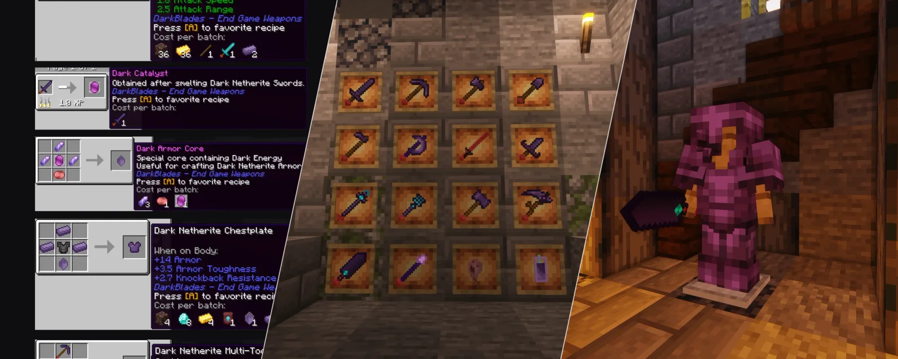 DarkBlades - RPG End-Game Weapons, Armor, Tools — DarkBlades - RPG End-Game Weapons, Armor, Tools screenshots 1–3