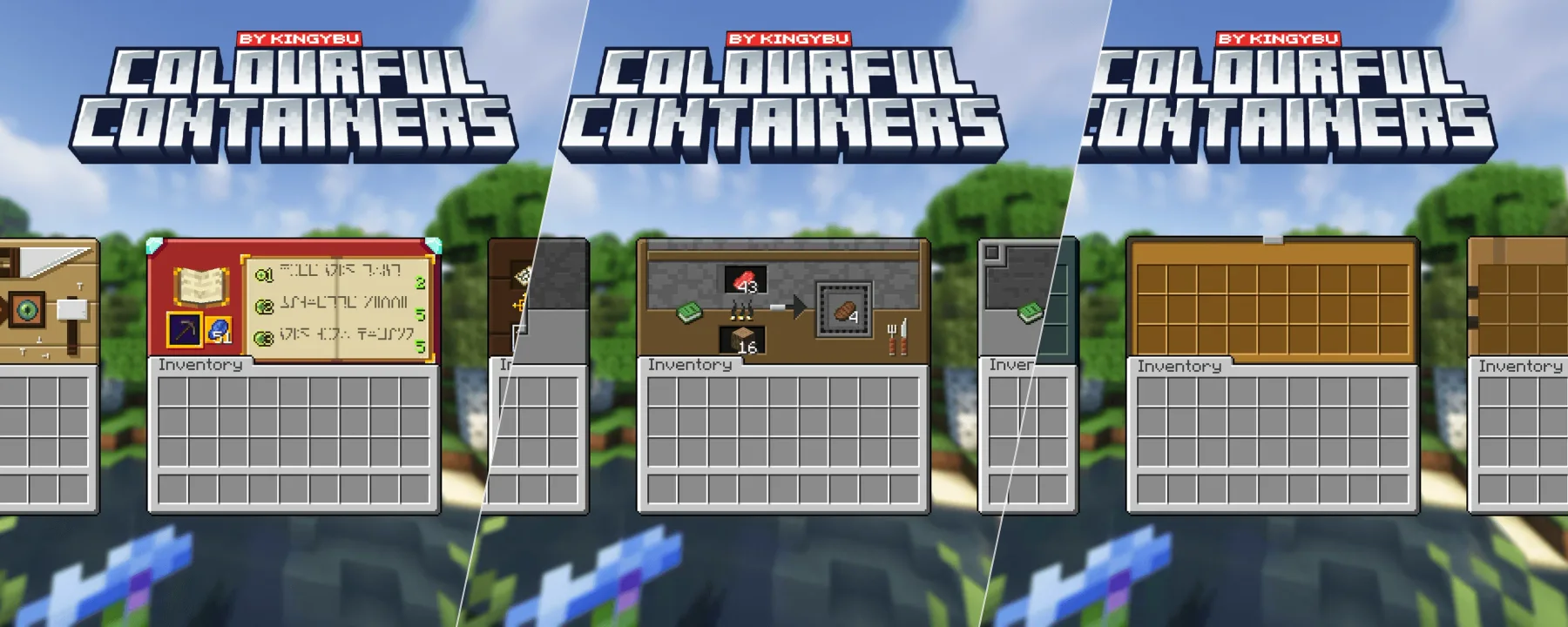 Colourful Containers GUI — Colourful Containers GUI screenshots 1–3