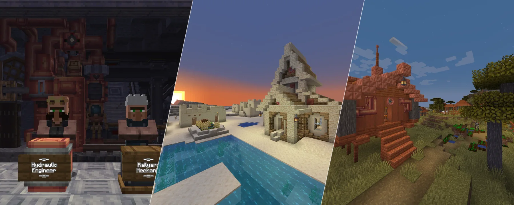 Create: Dynamic Village — Create: Dynamic Village screenshots 1–3
