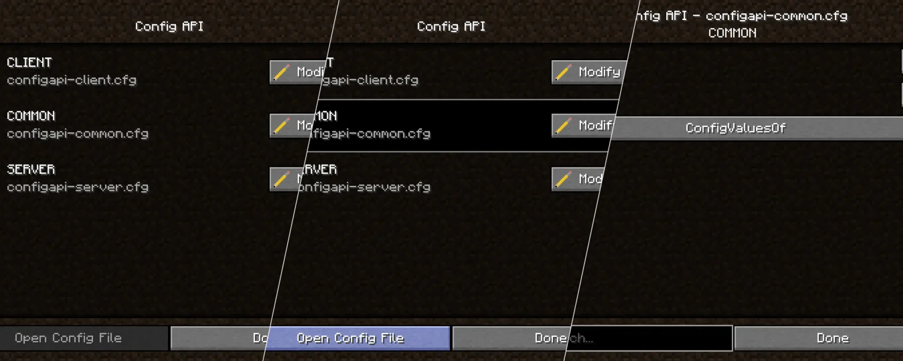 Config API — Config API screenshots 1–3