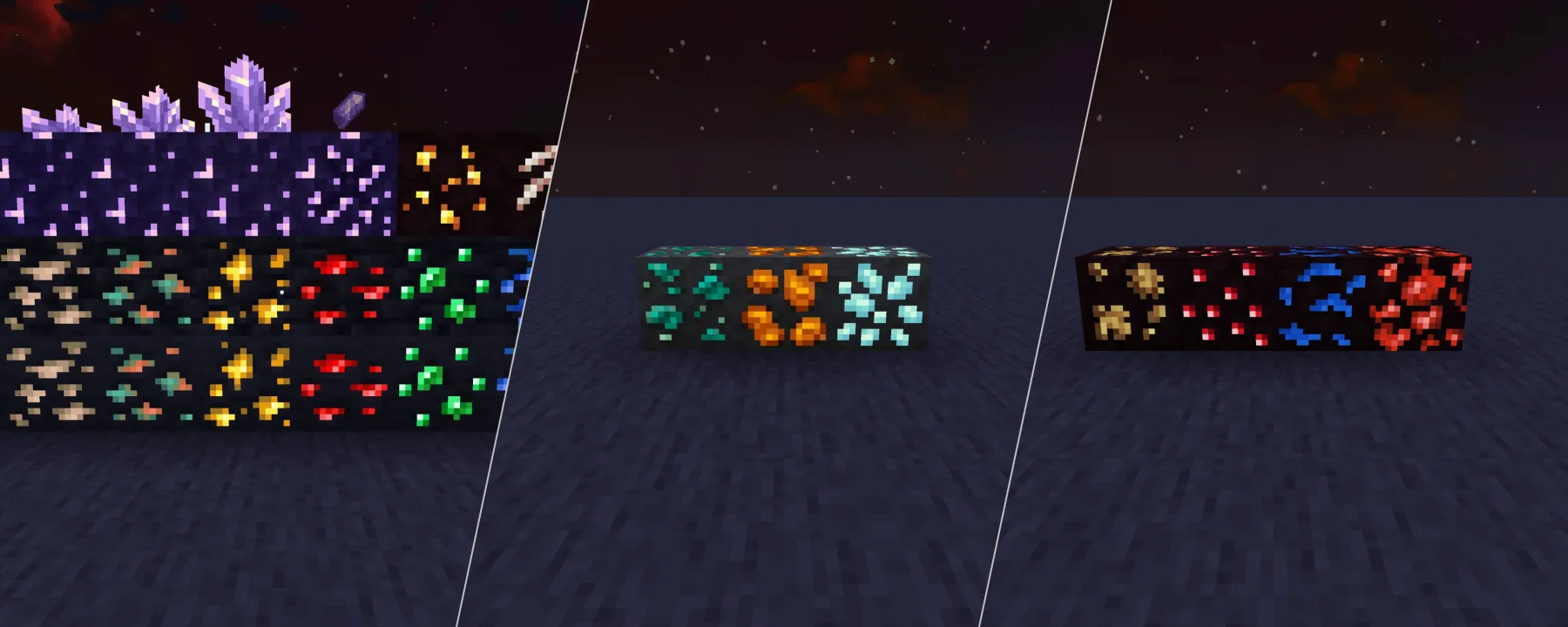 Glowing Emissive Ores — Glowing Emissive Ores screenshots 1–3