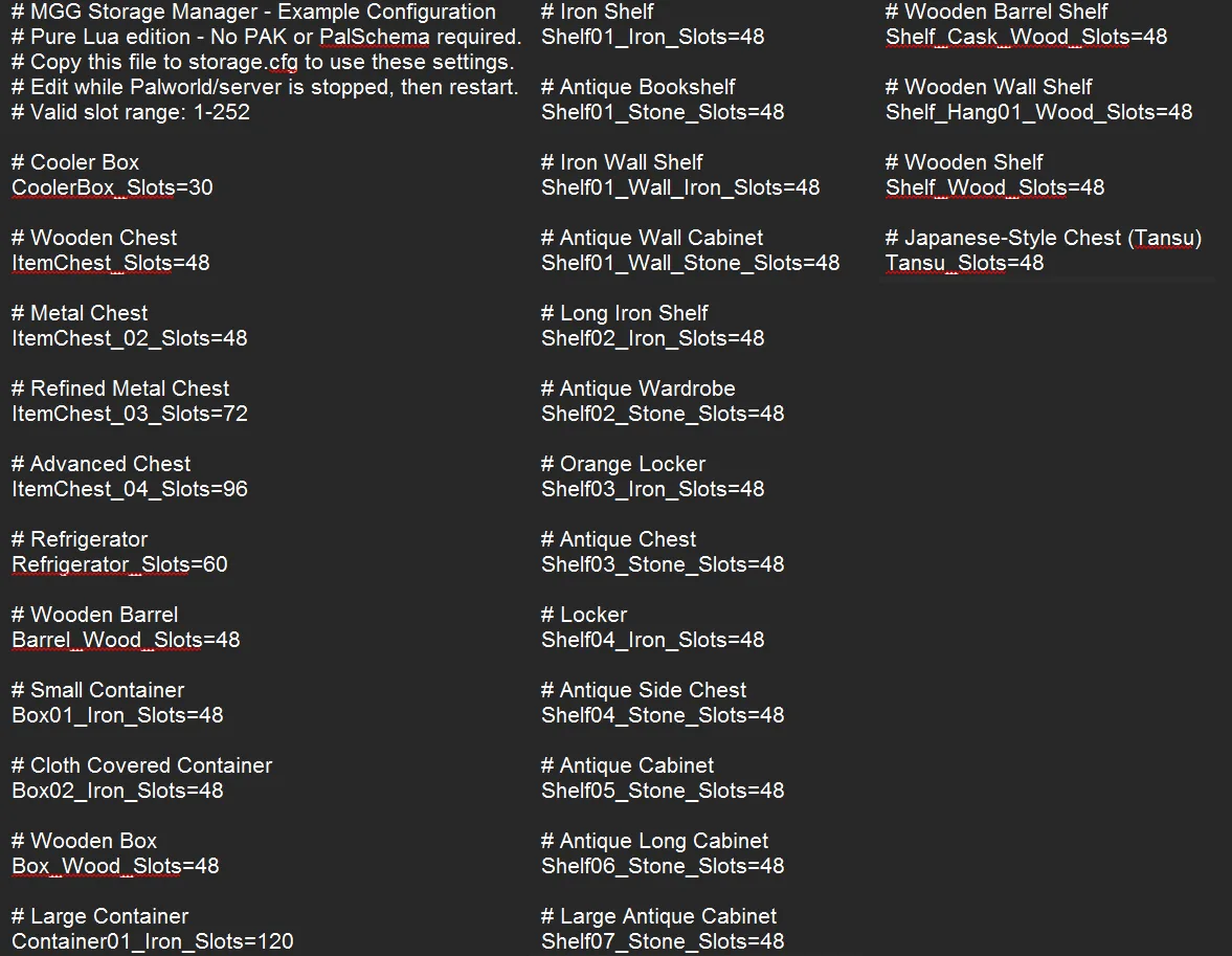 [MGG] Storage Manager — Storage Manager Config Preview