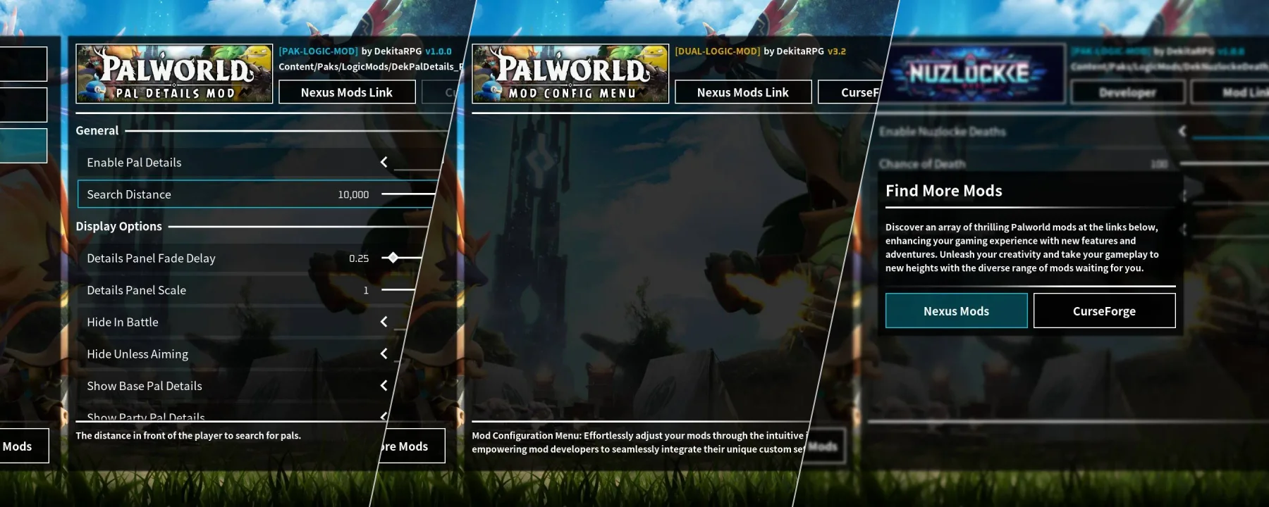 Mod Config Menu — Mod Config Menu screenshots 1–3