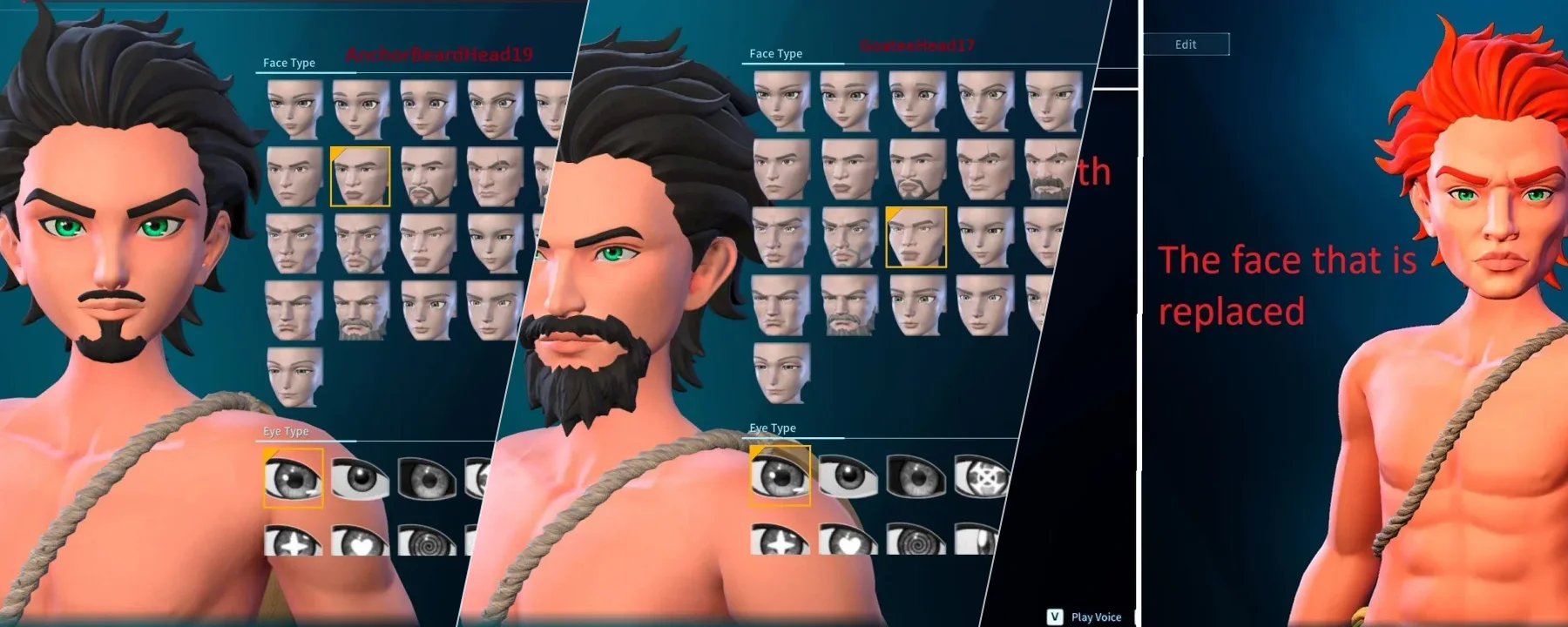 Young male heads with thin and lumberjack beard — Young male heads with thin and lumberjack beard screenshots 1–3