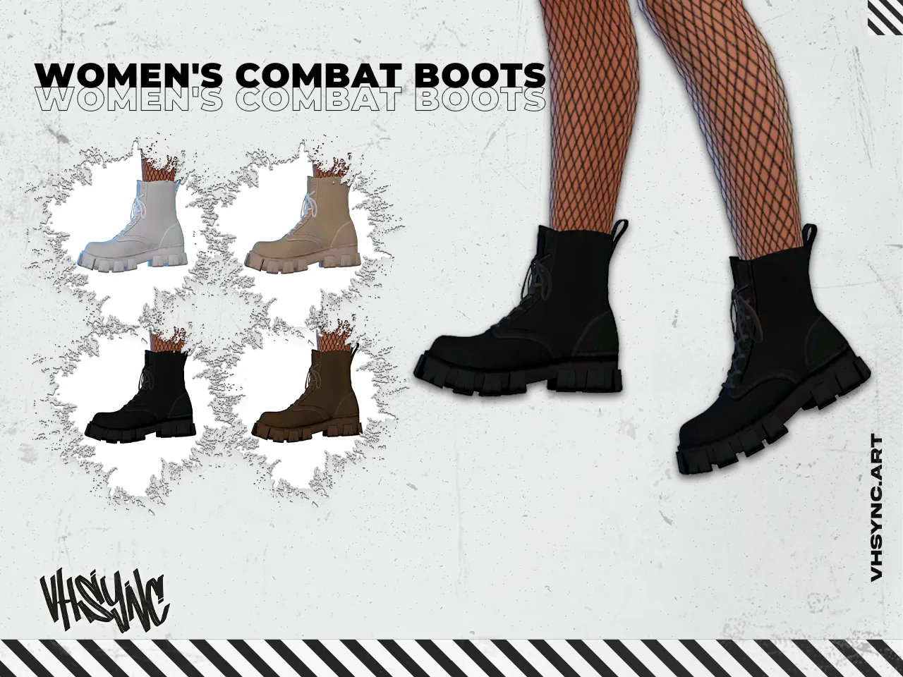 [VHSync] Women's Combat Boots screenshot 1