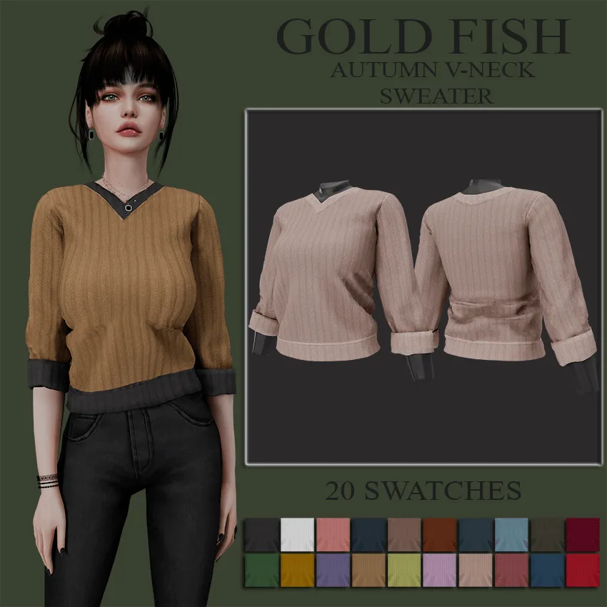 GoldFish Autumn V-Neck Sweater — GoldFish Autumn V-Neck Sweater screenshot