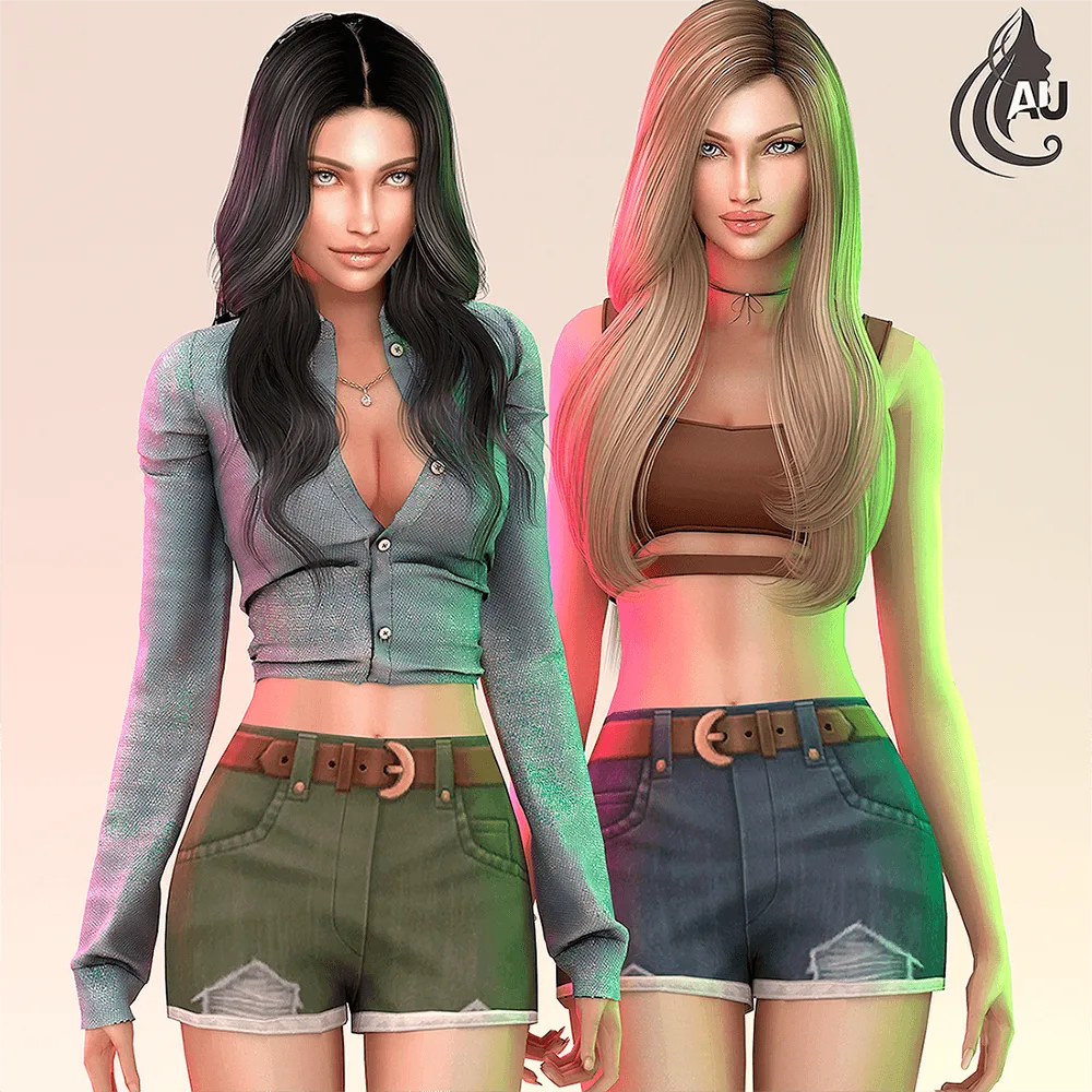 Aurum - maxis match denim shorts screenshot 1