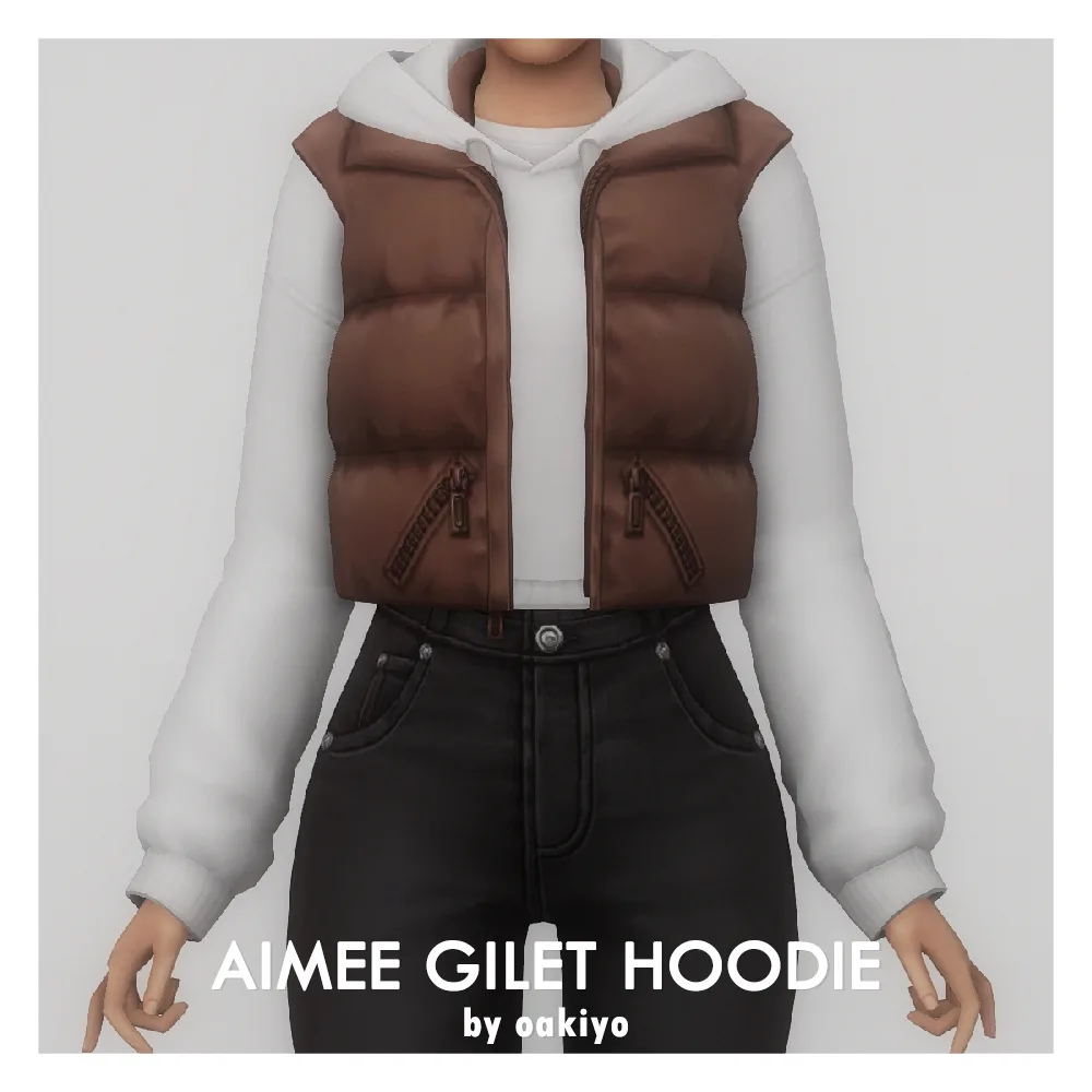 oakiyo - Aimee Gilet Hoodie — Aimee Gilet Hoodie