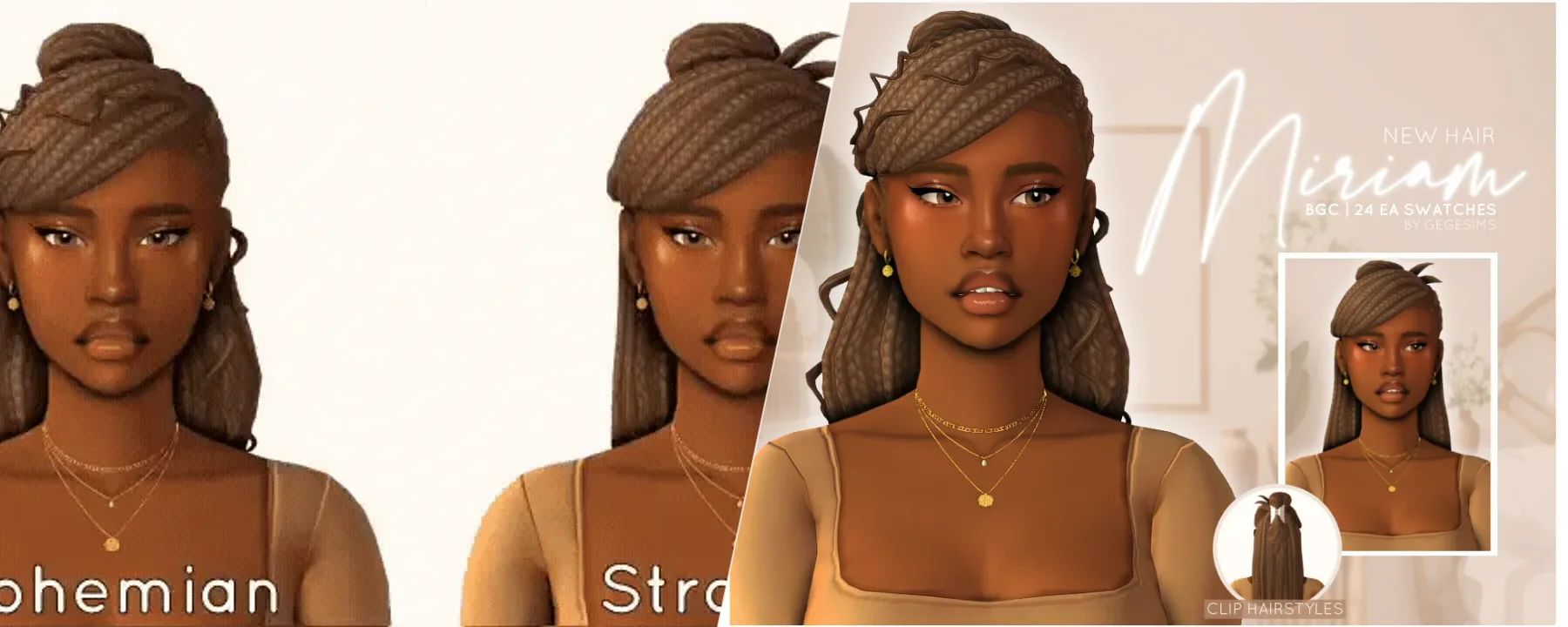 GegeSims - Miriam Hair β GegeSims - Miriam Hair screenshots 1β2