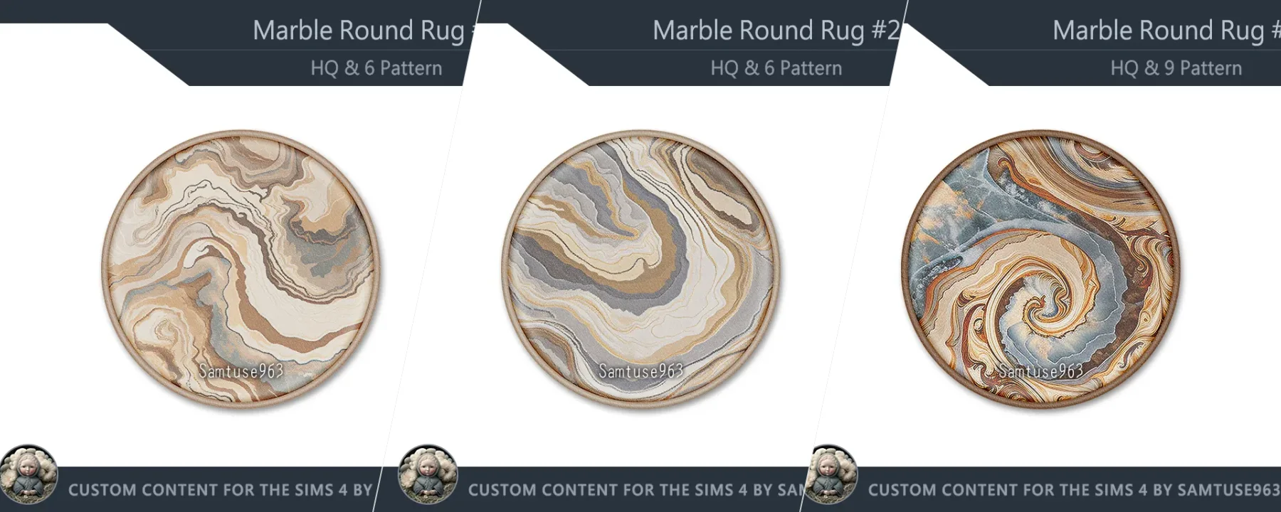 Marble Round Dance Rug #2 Samtuse963 — Marble Round Dance Rug #2 Samtuse963 screenshots 1–3