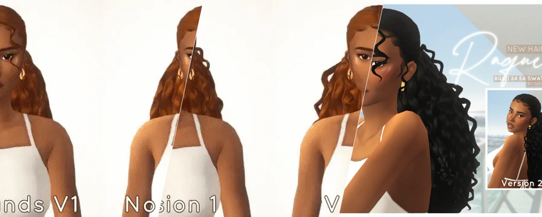 GegeSims - Raquel Hair — GegeSims - Raquel Hair screenshots 1–3