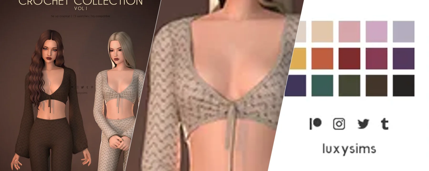 Tie Up Crop Top - Crochet Collection I β Tie Up Crop Top - Crochet Collection I screenshots 1β3